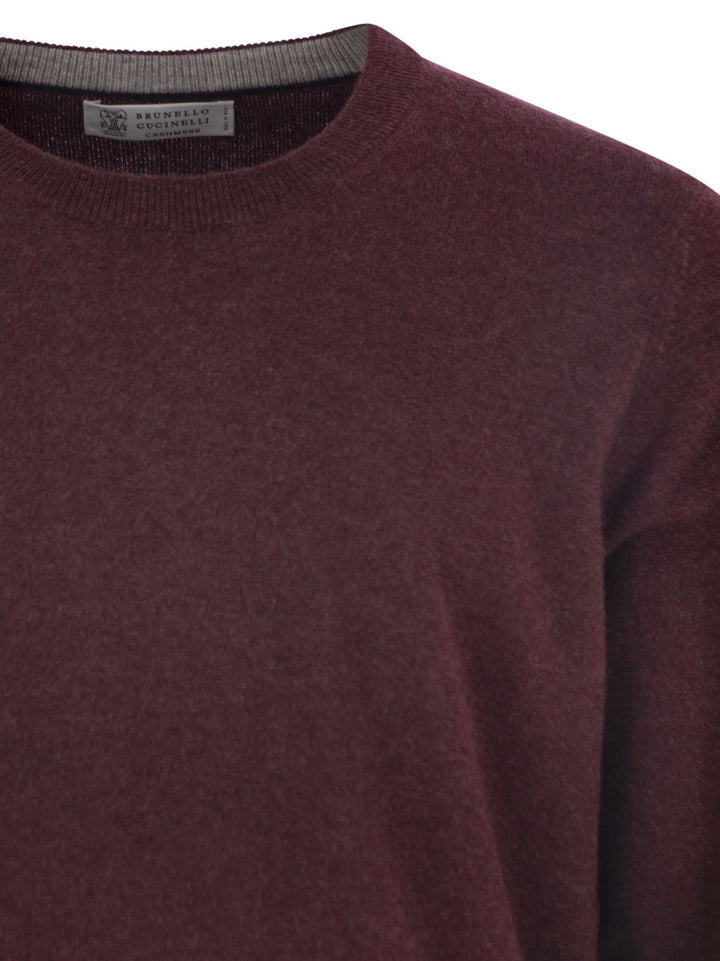 Brunello Cucinelli Men Pure Cashmere Crew-Neck Sweater