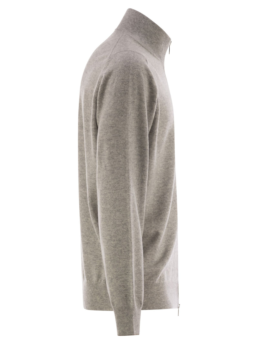 Brunello Cucinelli Men High-Necked Cashmere Cardigan With Zip