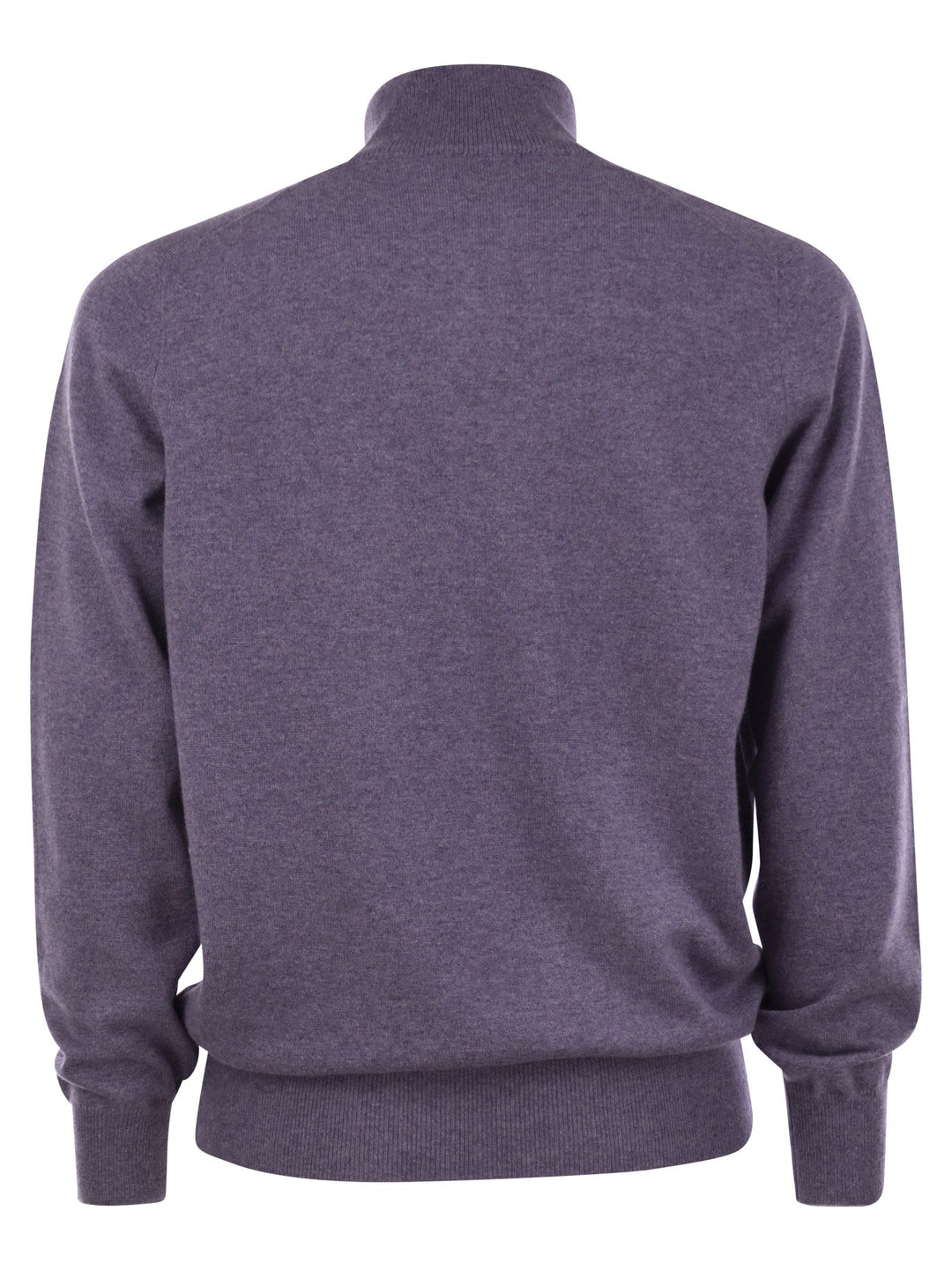 Brunello Cucinelli Men Cashmere Turtleneck Sweater With Zip