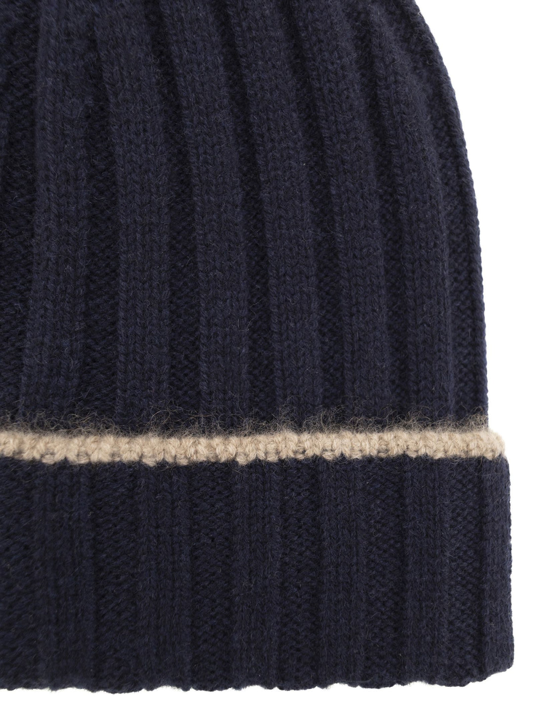 Brunello Cucinelli Men English Rib Cashmere Knit Beanie