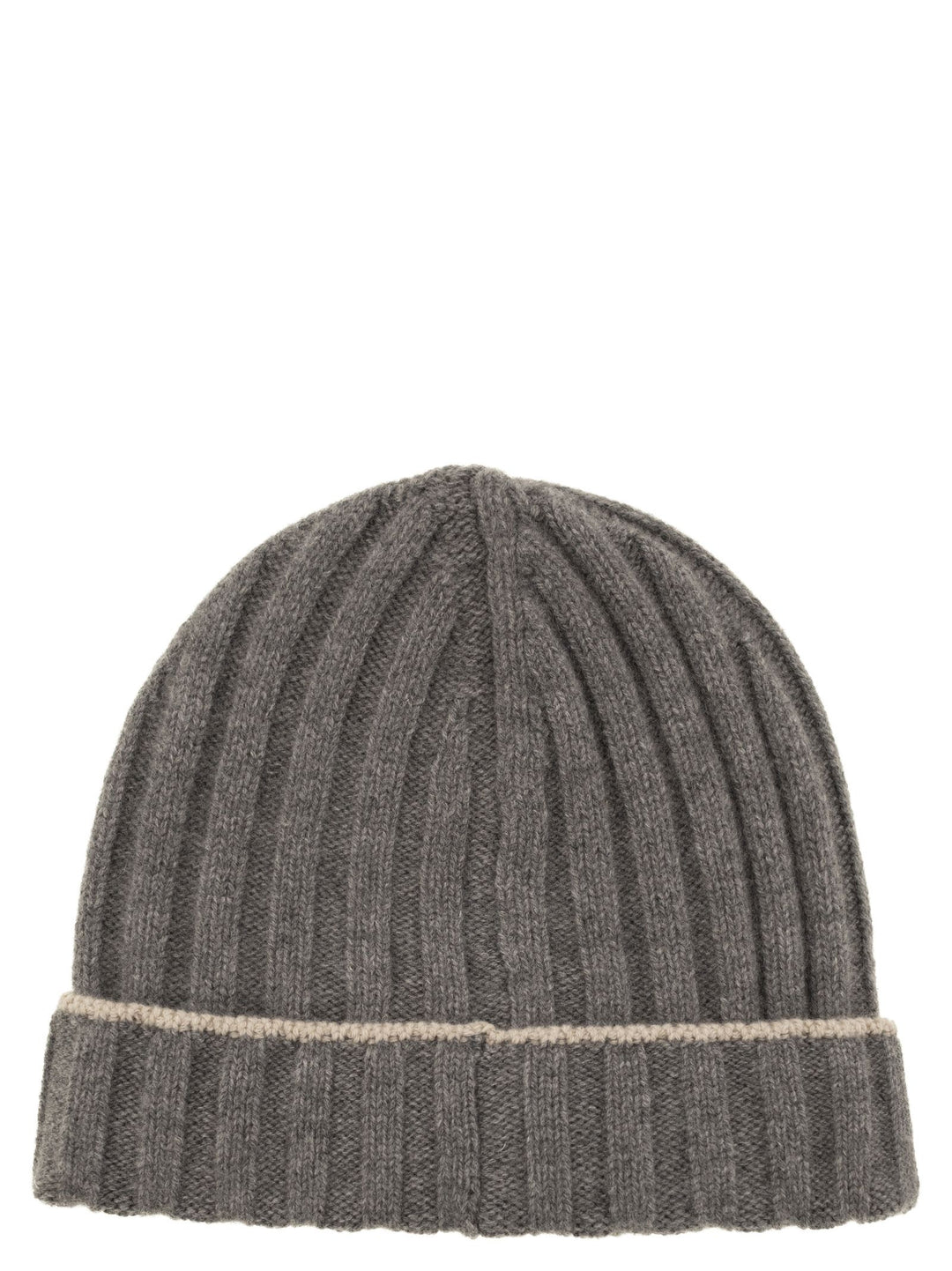 Brunello Cucinelli Men English Rib Cashmere Knit Beanie