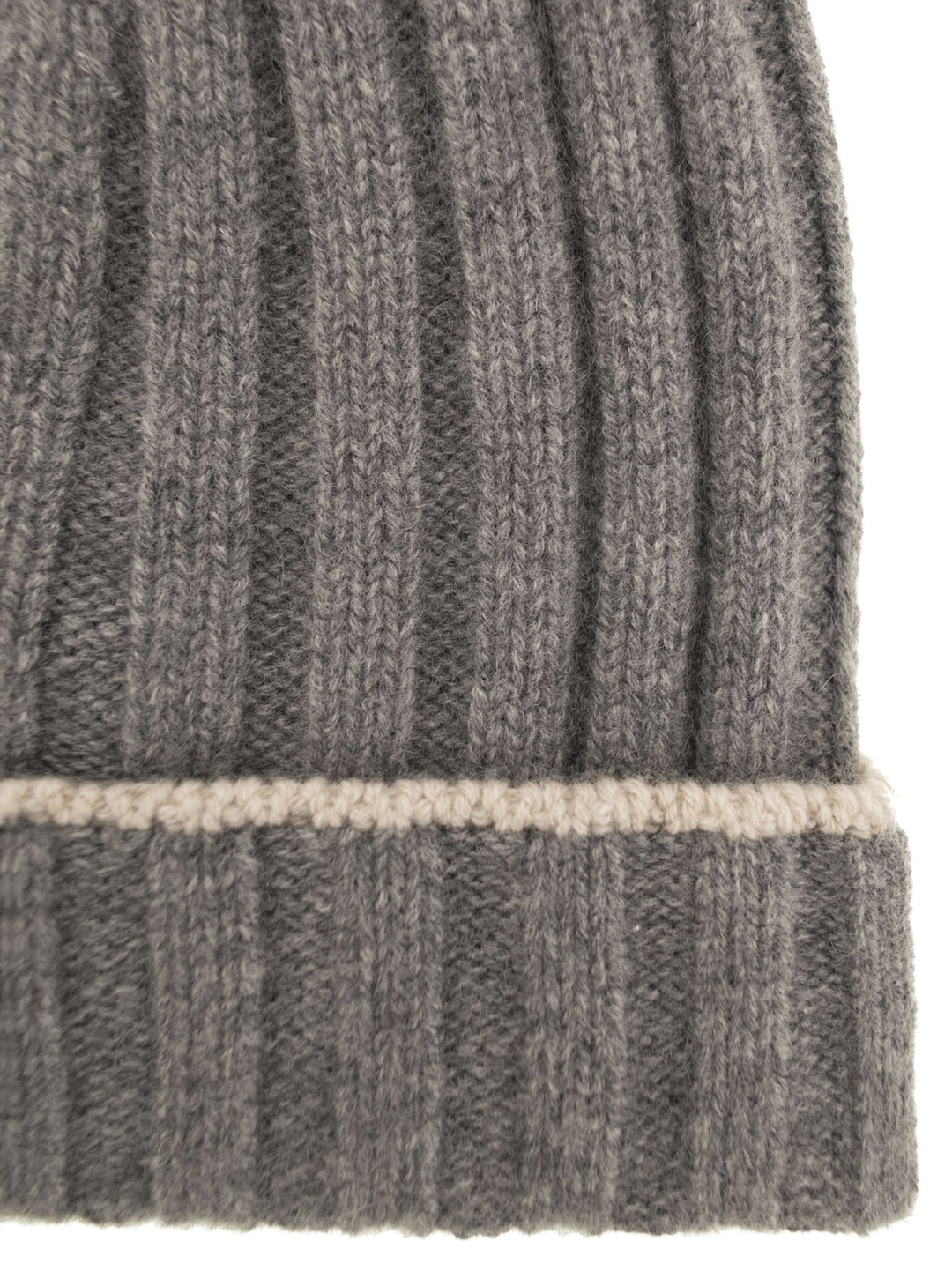 Brunello Cucinelli Men English Rib Cashmere Knit Beanie