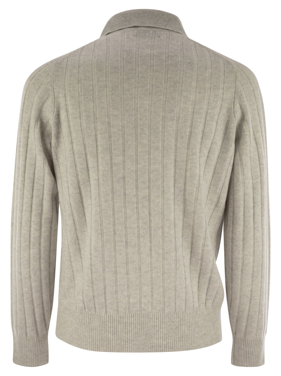 Brunello Cucinelli Men Cashmere Knit Polo Shirt