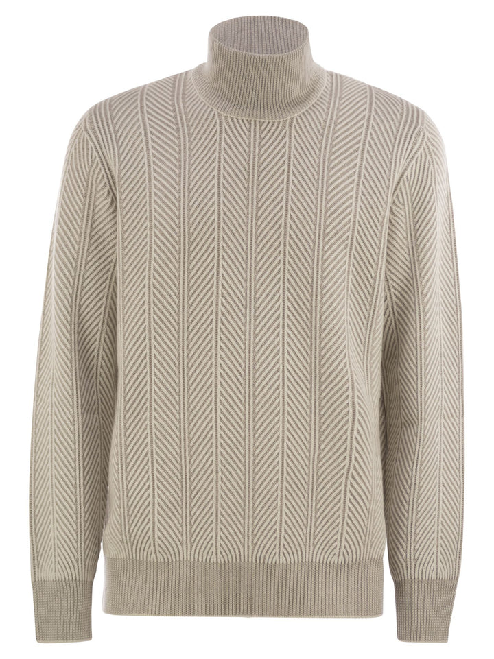 Brunello Cucinelli Men Cashmere Turtleneck Sweater