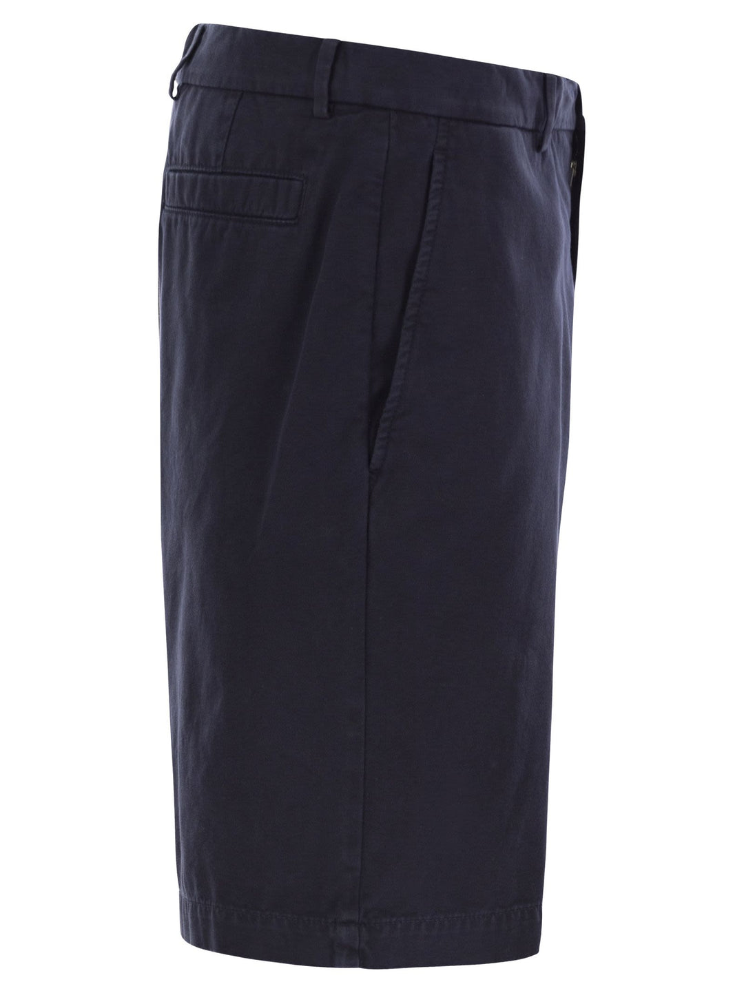 Brunello Cucinelli Men Cotton Gabardine Bermuda Shorts