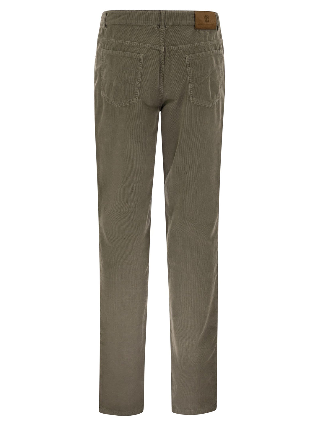 Brunello Cucinelli Men Five-Pocket Italian Fit Trousers In Garment Dyed Cotton Corduroy