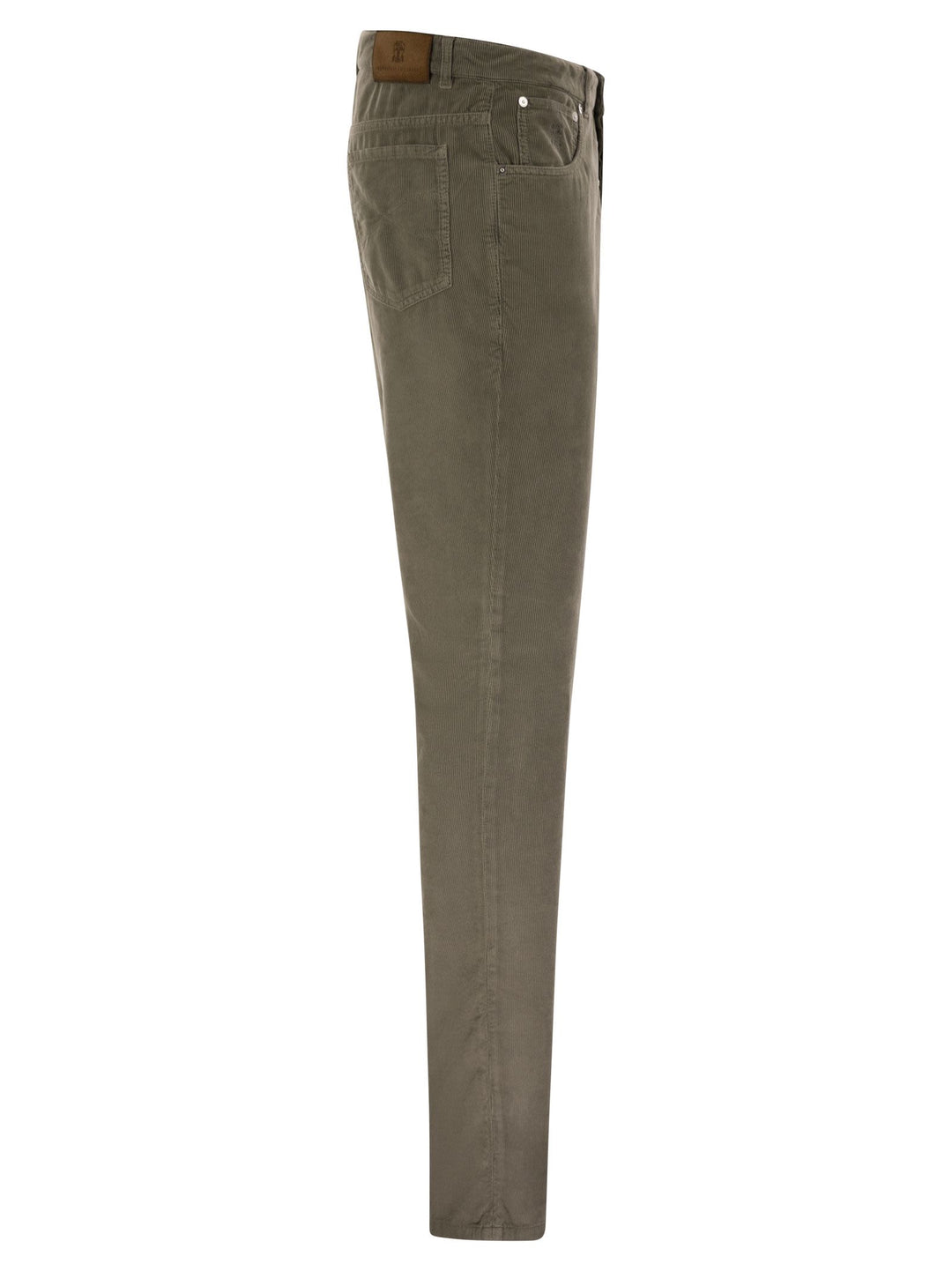 Brunello Cucinelli Men Five-Pocket Italian Fit Trousers In Garment Dyed Cotton Corduroy