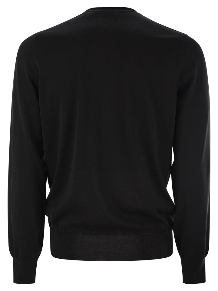 Brunello Cucinelli Men Maglia G/C Nero Grigio Scuro