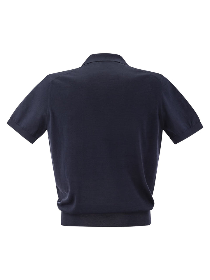 Brunello Cucinelli Men Cotton Polo Style Sweater