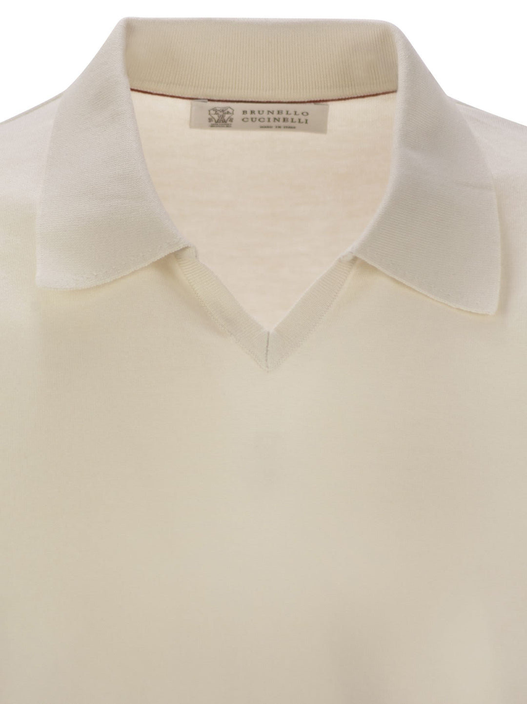 Brunello Cucinelli Men Cotton Polo Style Sweater