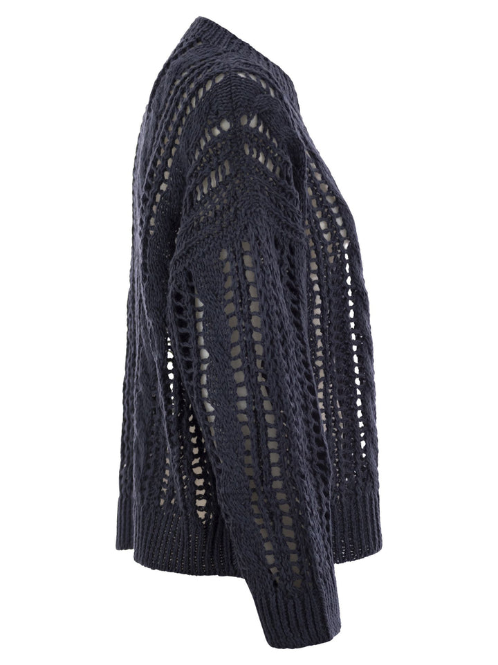 Brunello Cucinelli Women Cable & Mesh Jute And Cotton Jersey