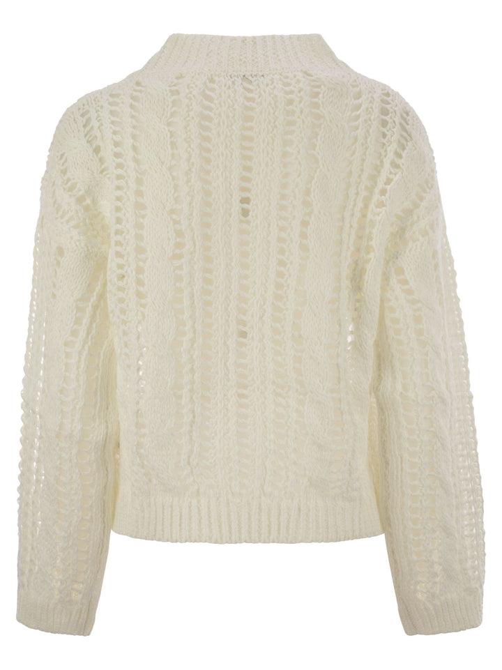 Brunello Cucinelli Women Cable & Mesh Jute And Cotton Jersey