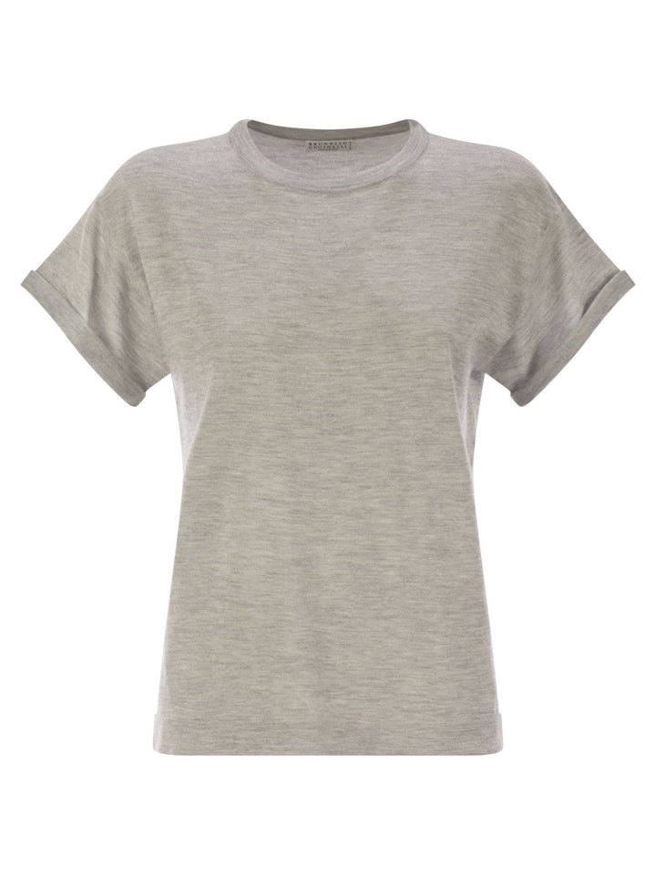 Brunello Cucinelli Women Sparkling Lightweight Cashmere And Silk Sweater