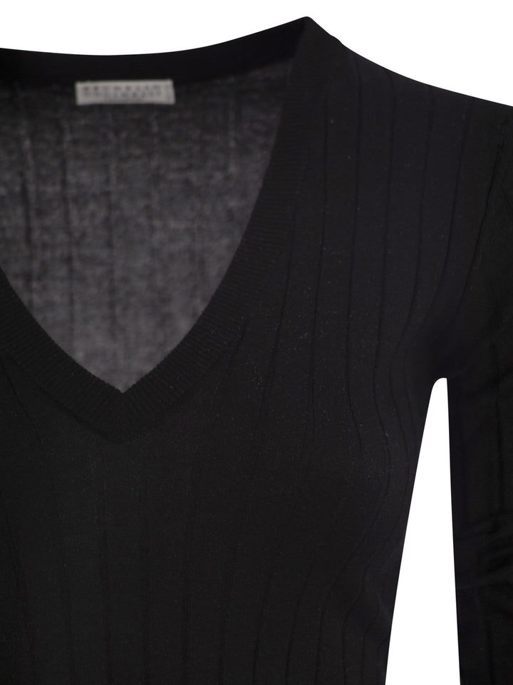 Brunello Cucinelli Women Lightweight Cashmere And Silk Broad Rib Sweater