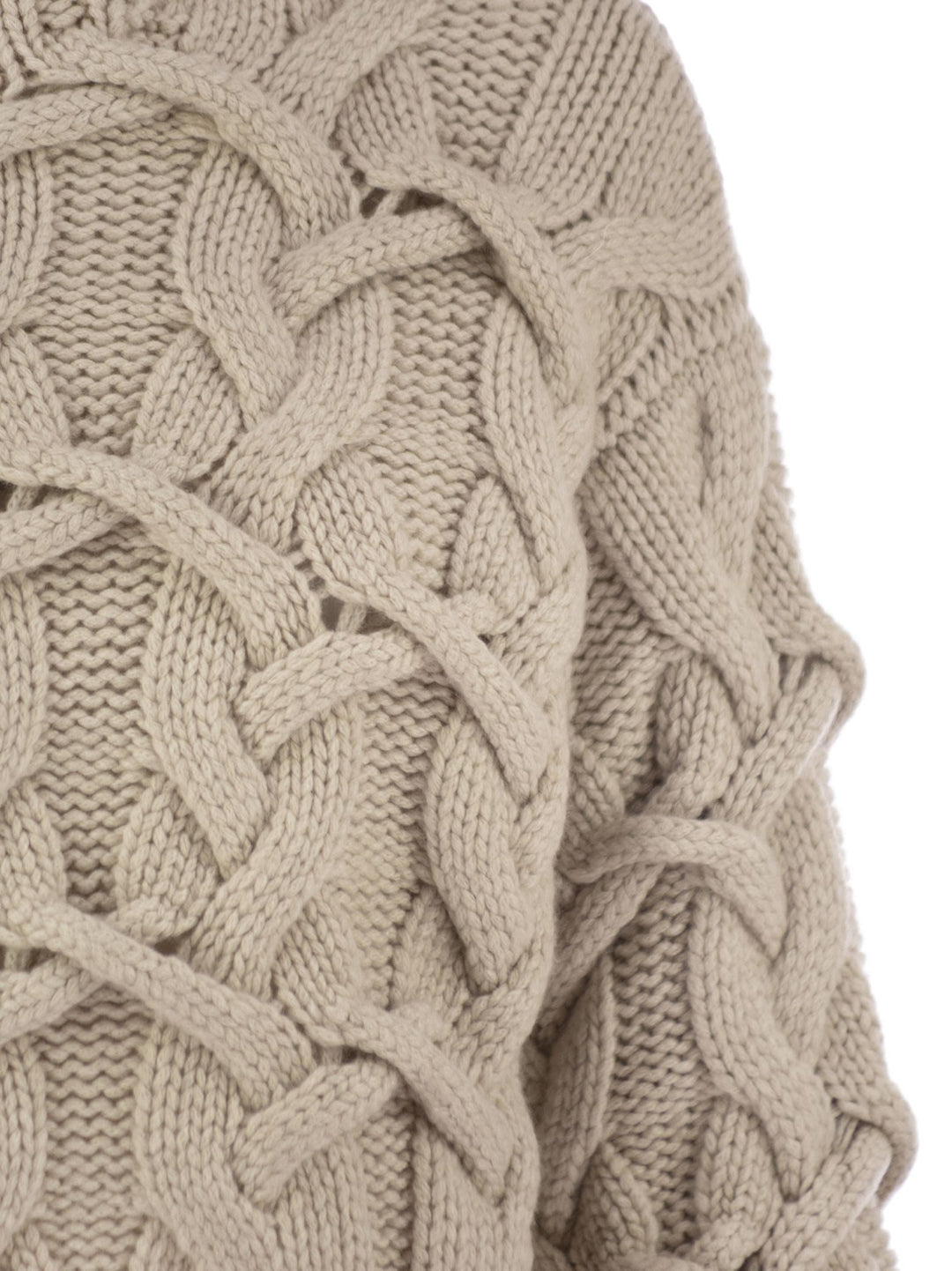 Brunello Cucinelli Women Braided High-Necked Cashmere Sweater