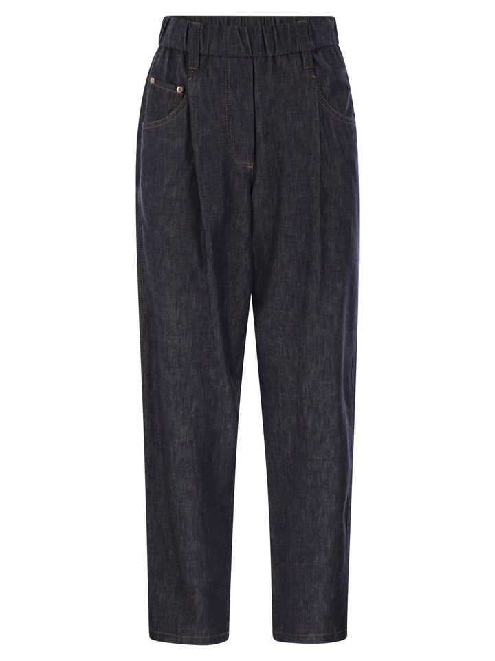 Brunello Cucinelli Women Lightweight Denim Five-Pocket Trousers