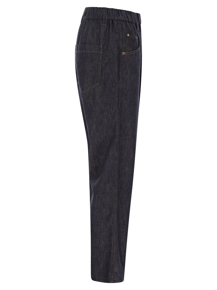 Brunello Cucinelli Women Lightweight Denim Five-Pocket Trousers