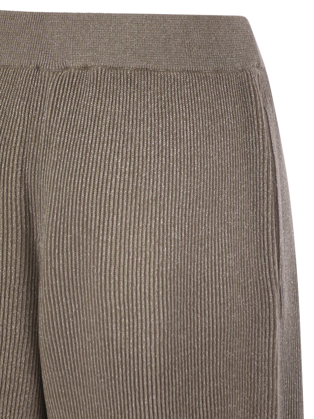 Brunello Cucinelli Women English Rib Cotton And Viscose Pants
