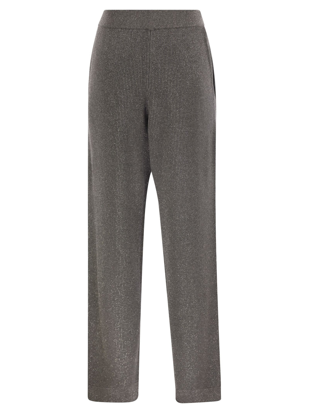 Brunello Cucinelli Women English Rib Cotton And Viscose Pants