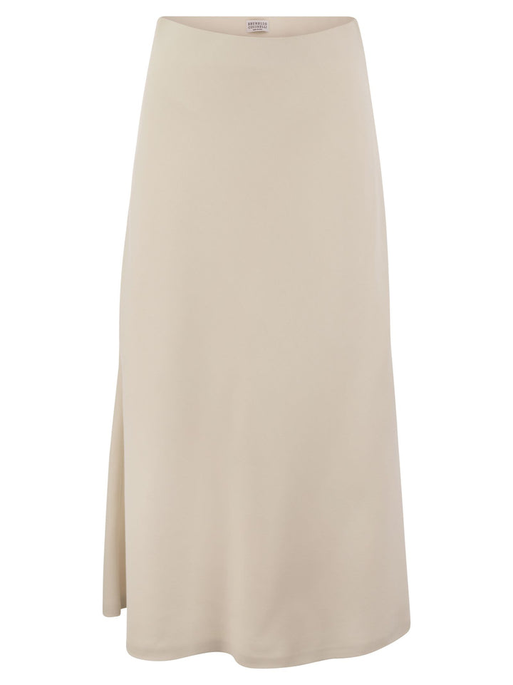Brunello Cucinelli Women Flute Skirt In Comfort Viscose Couture Twill