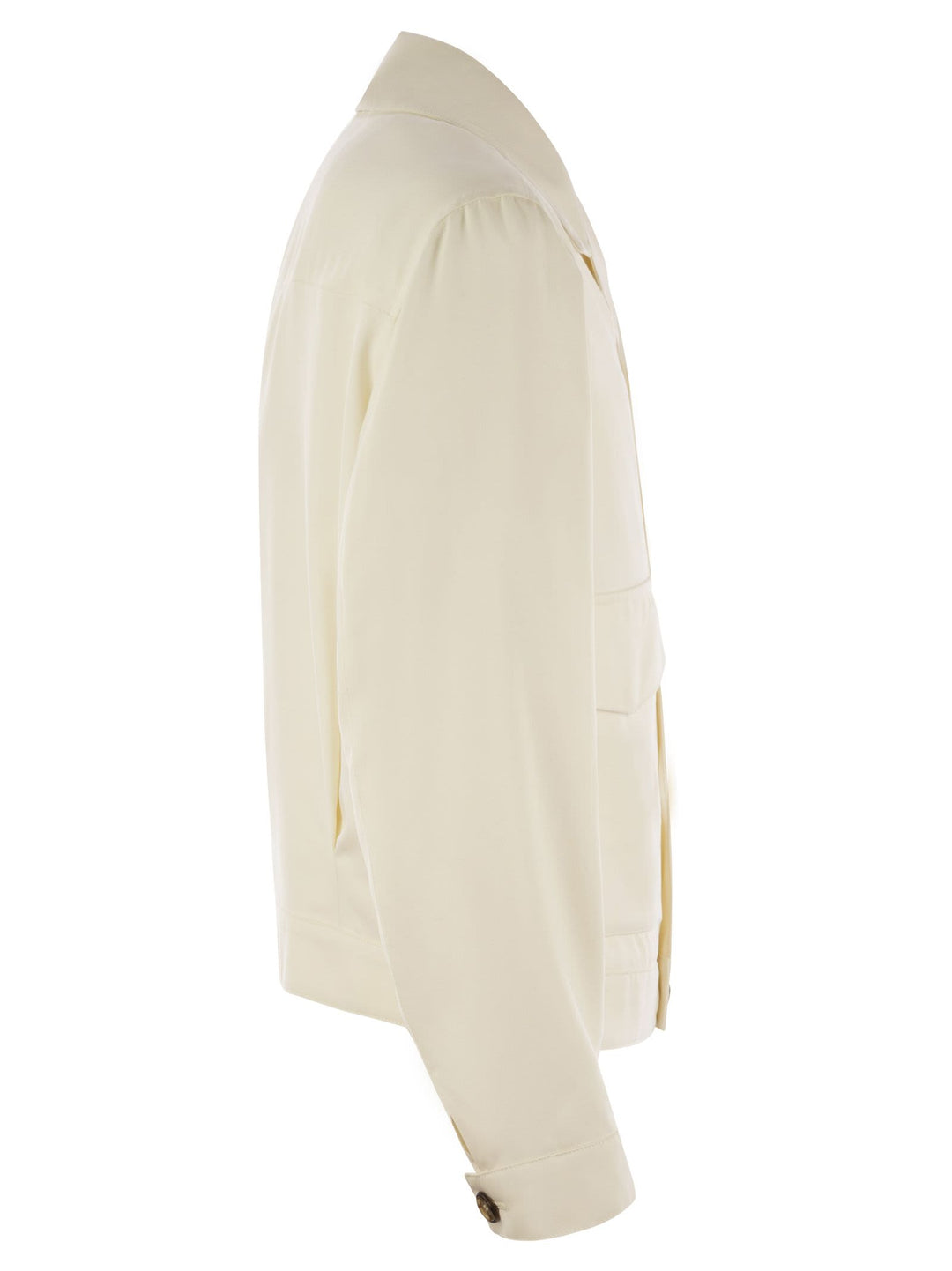 Brunello Cucinelli Men Silk Outerwear With Patch Pockets