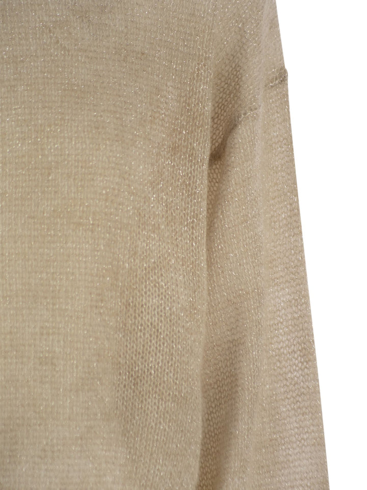Brunello Cucinelli Women English Rib Sweater With Monili