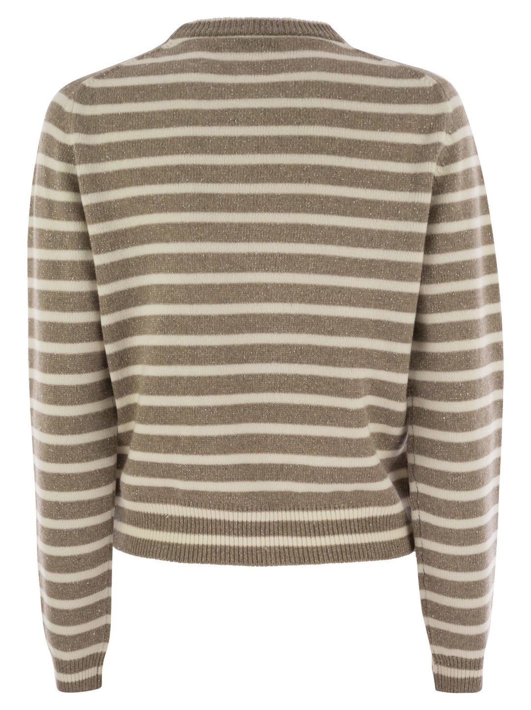 Brunello Cucinelli Women Sparkling & Dazzling Striped Cashmere And Wool Sweater