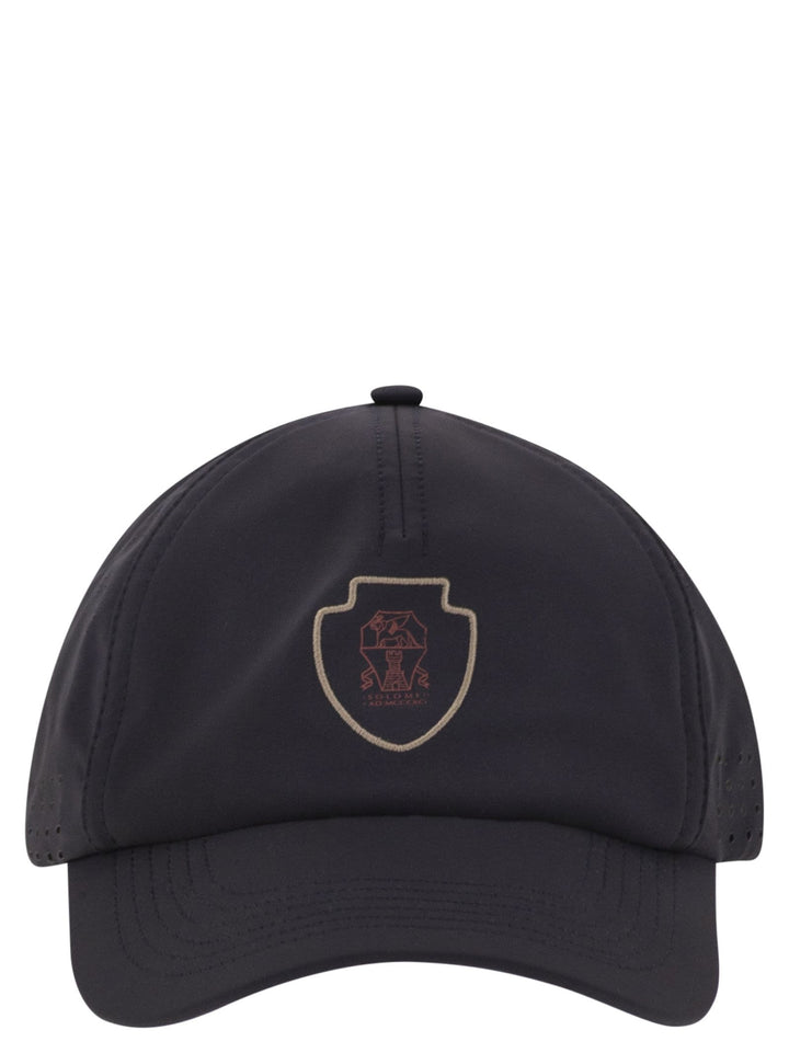 Brunello Cucinelli Men Baseball Cap In Tech Fabric With Logo