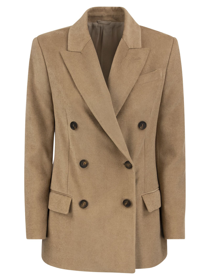 Brunello Cucinelli Women Double-Breasted Jacket With Necklace