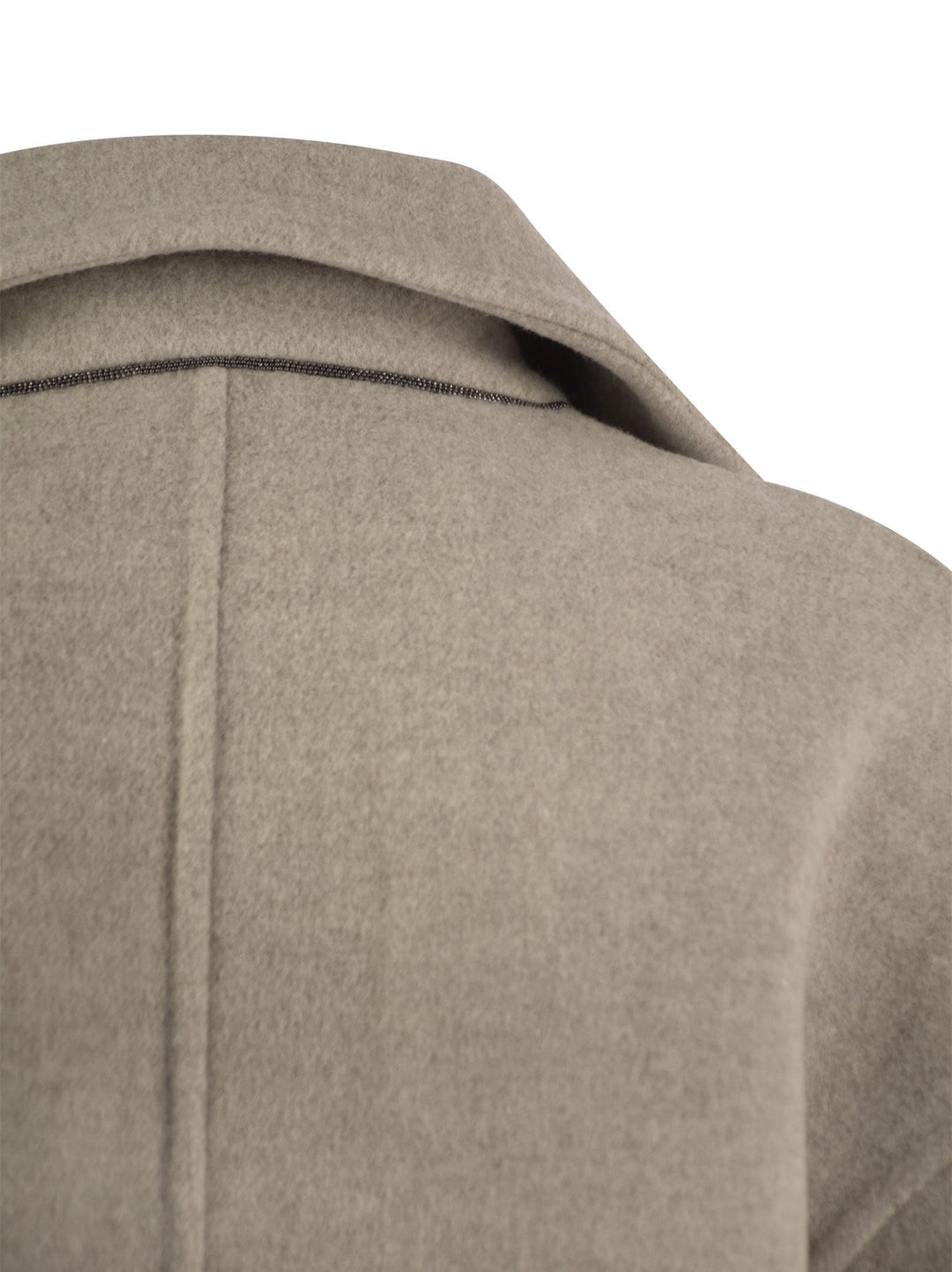 Brunello Cucinelli Women Double-Breasted Wool And Cashmere Short Coat