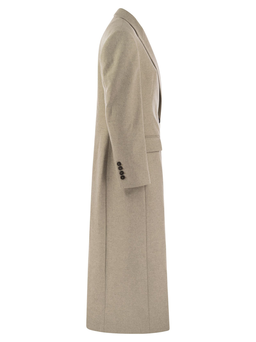 Brunello Cucinelli Women Lightweight Wool Cloth Coat With Jewellery