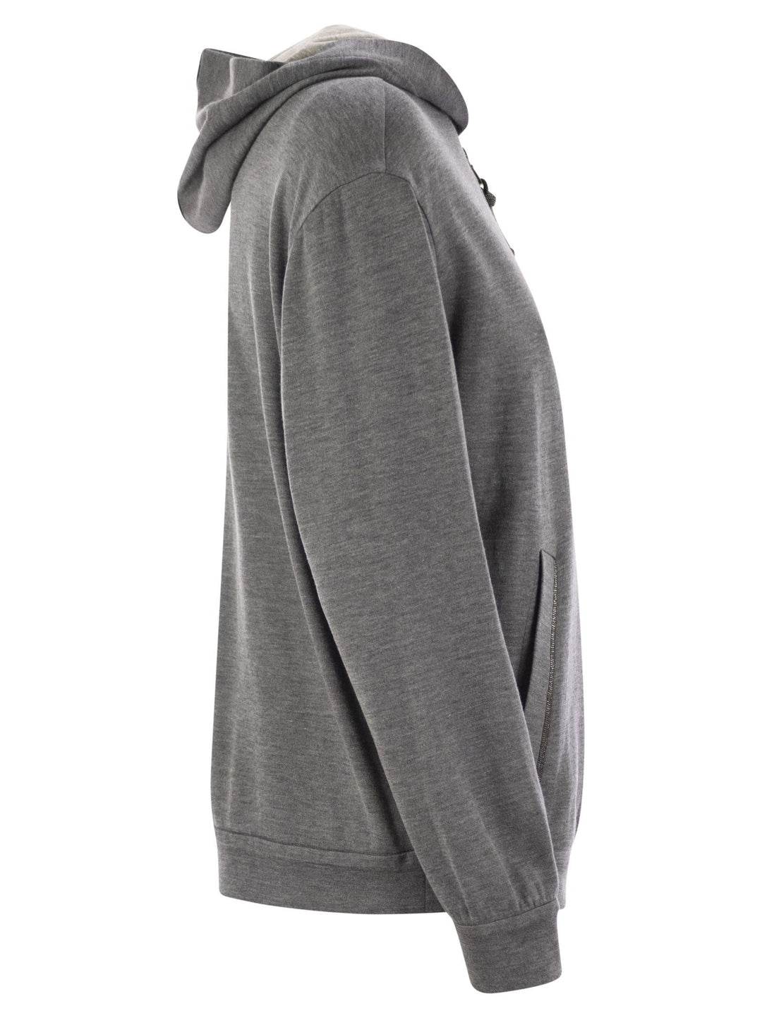 Brunello Cucinelli Women Cotton-Silk Sweatshirt Topwear With Jewellery