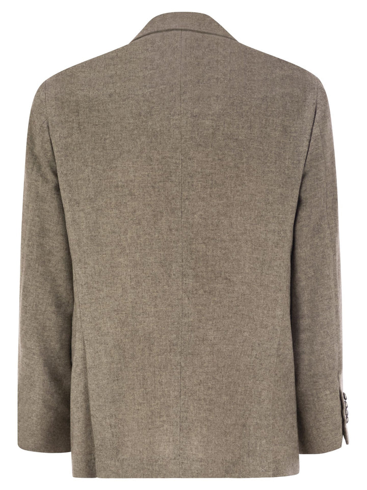 Brunello Cucinelli Men Deconstructed Jacket In Yack