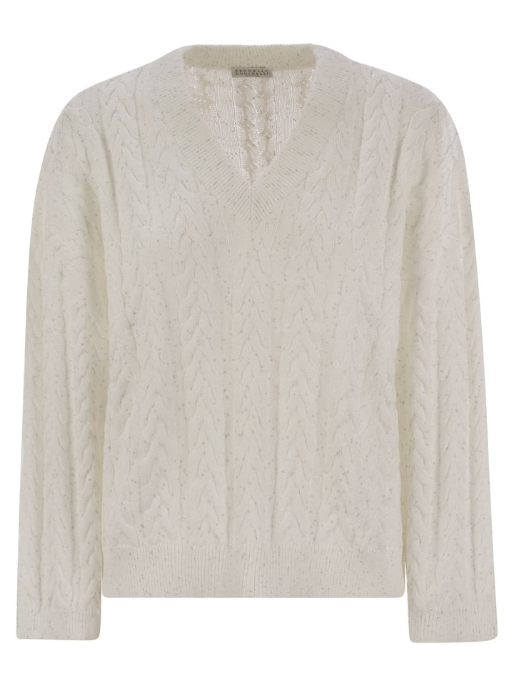 Brunello Cucinelli Women Dazzling Double Cable Cotton Jersey