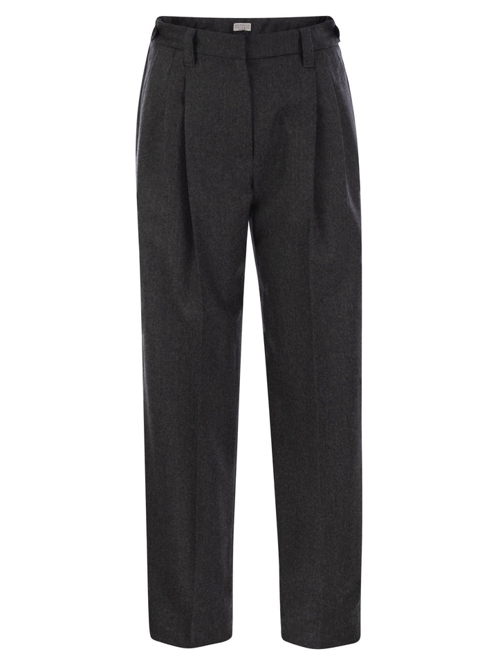 Brunello Cucinelli Women Baggy Sartorial Wool Trousers