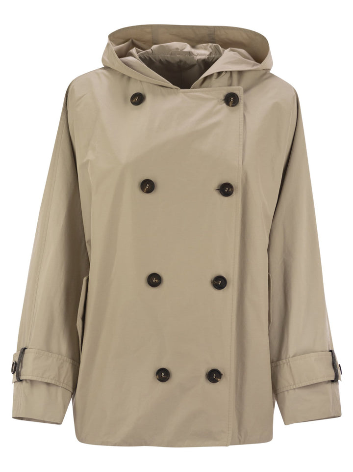 Brunello Cucinelli Women Techno Cotton Caban With Precious Detail