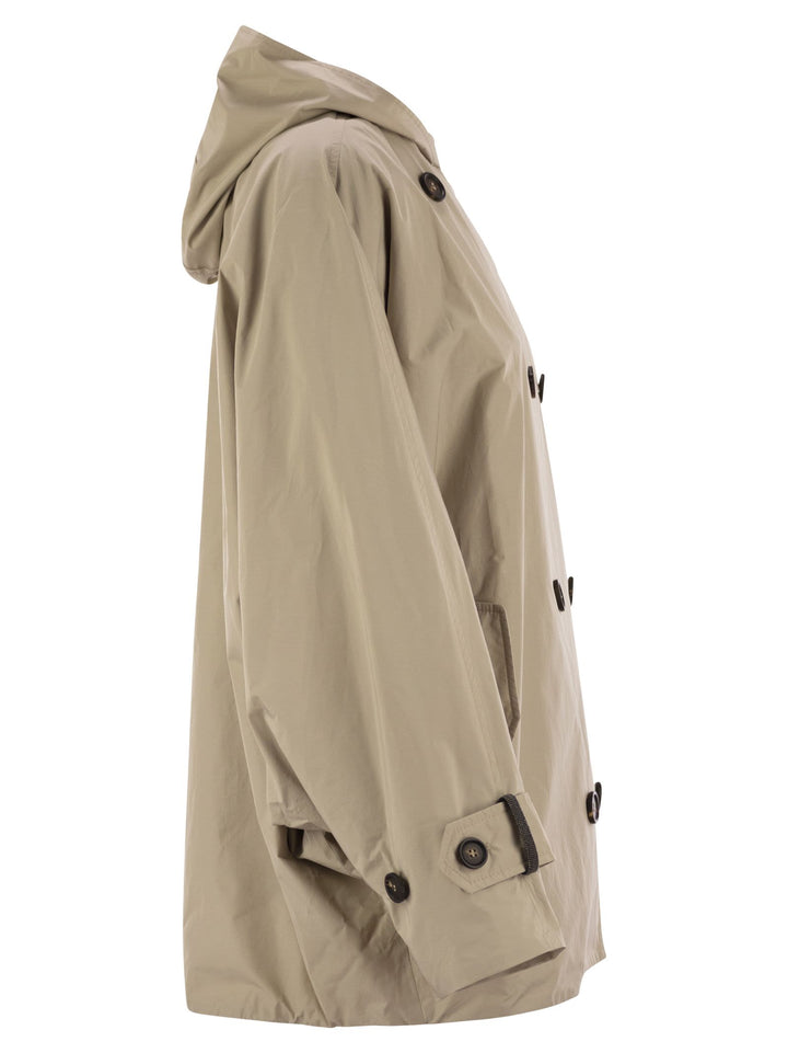 Brunello Cucinelli Women Techno Cotton Caban With Precious Detail