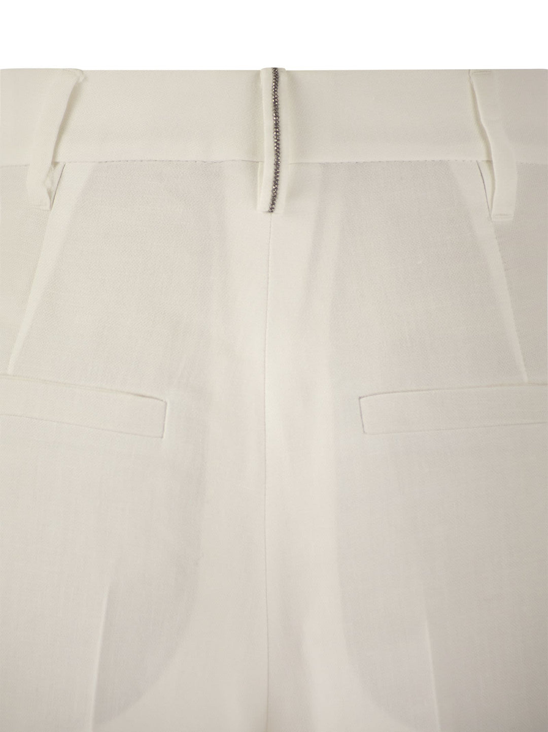 Brunello Cucinelli Women Slouchy Trousers In Viscose And Linen Fluid Twill With Moniline