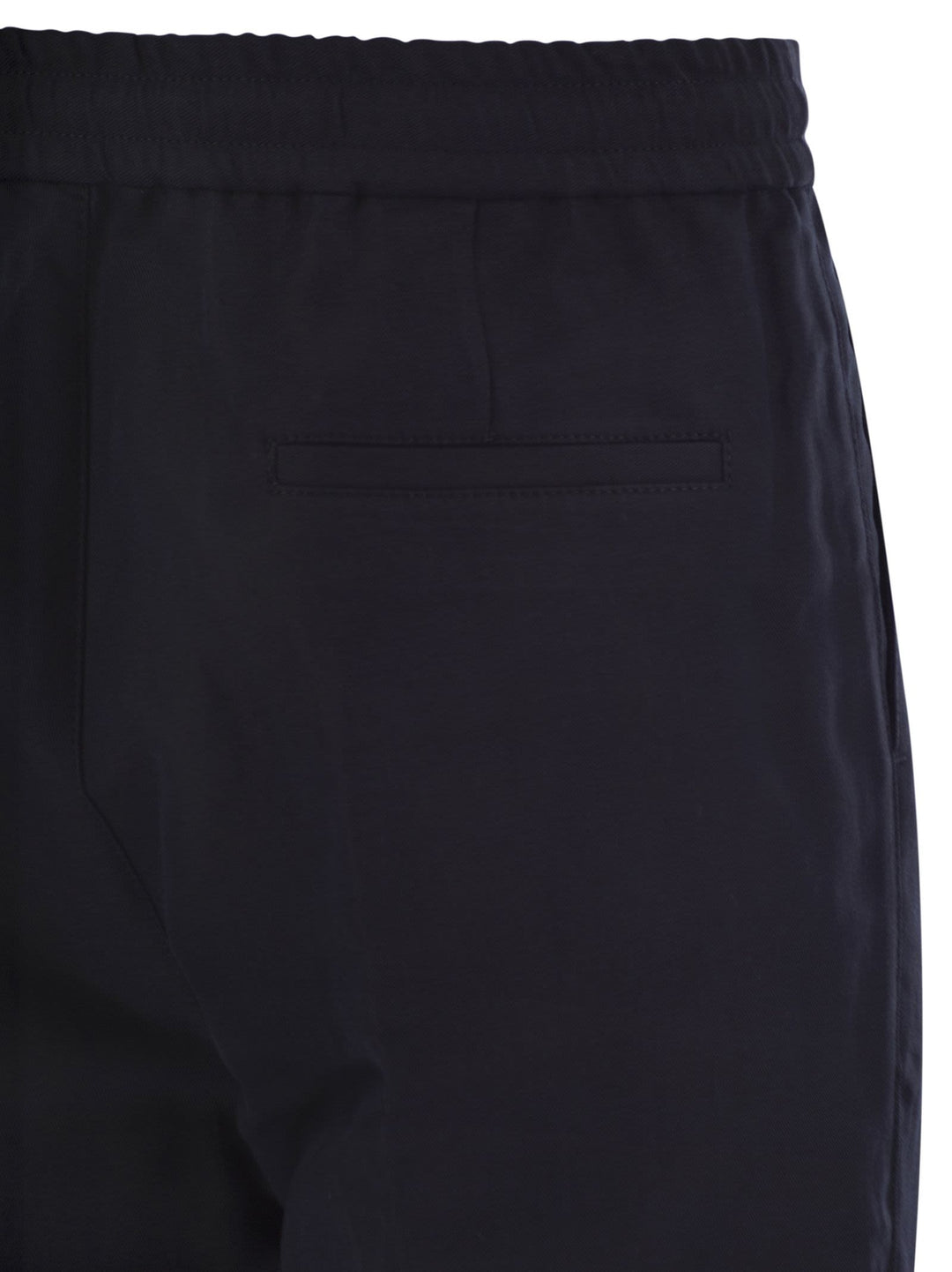 Brunello Cucinelli Men Leisure Fit Trousers In Linen And Cotton Gabardine With Drawstring And Double Darts