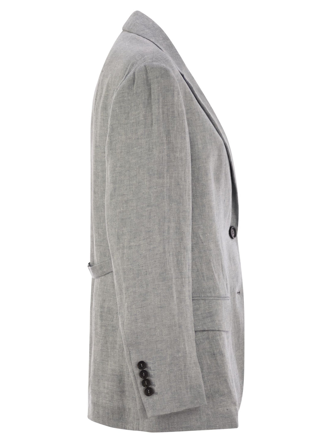 Brunello Cucinelli Women Sparkling Linen Canvas Jacket With Jewellery