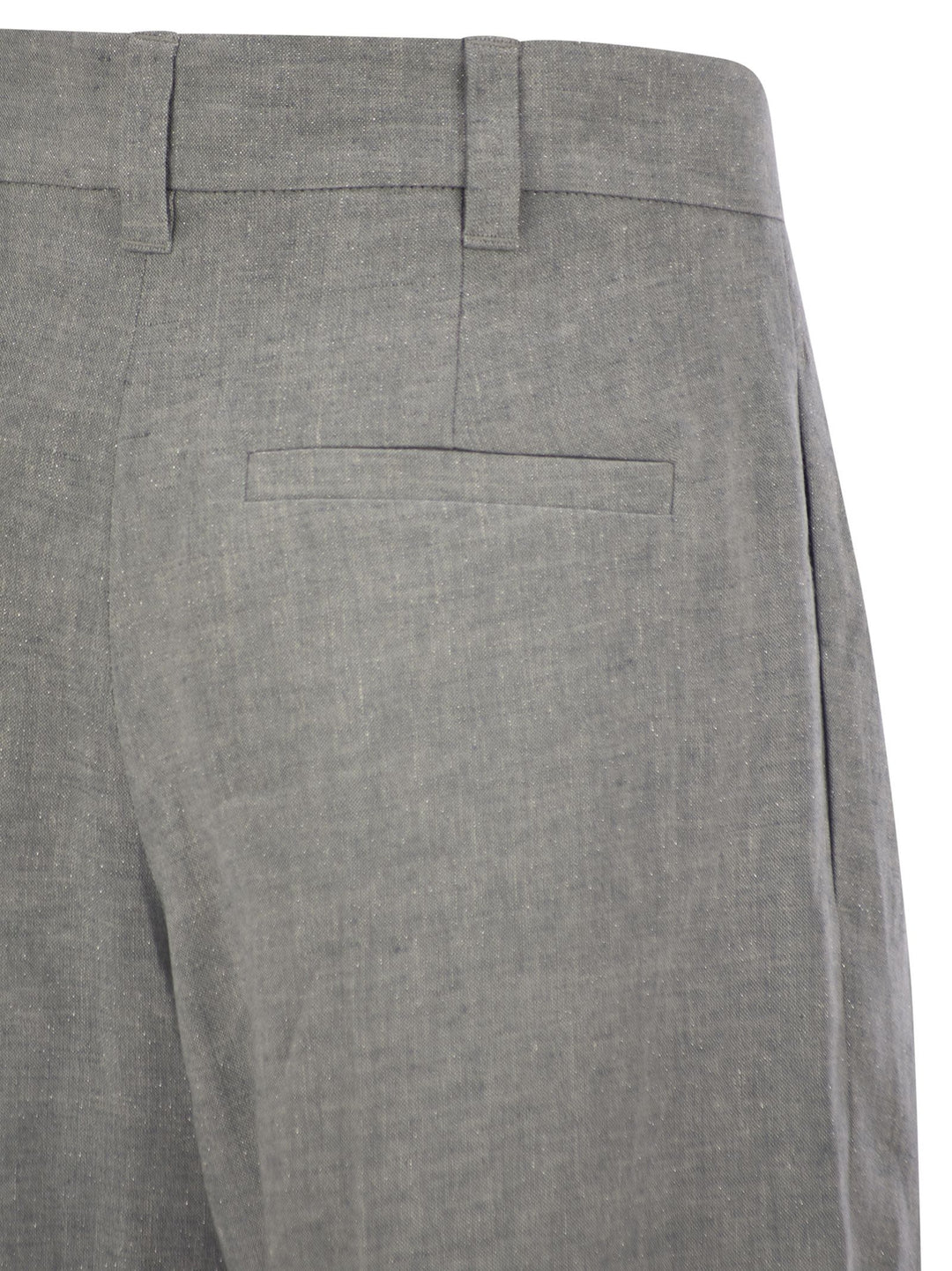 Brunello Cucinelli Women Sartorial Wide Trousers In Sparkling Linen Canvas
