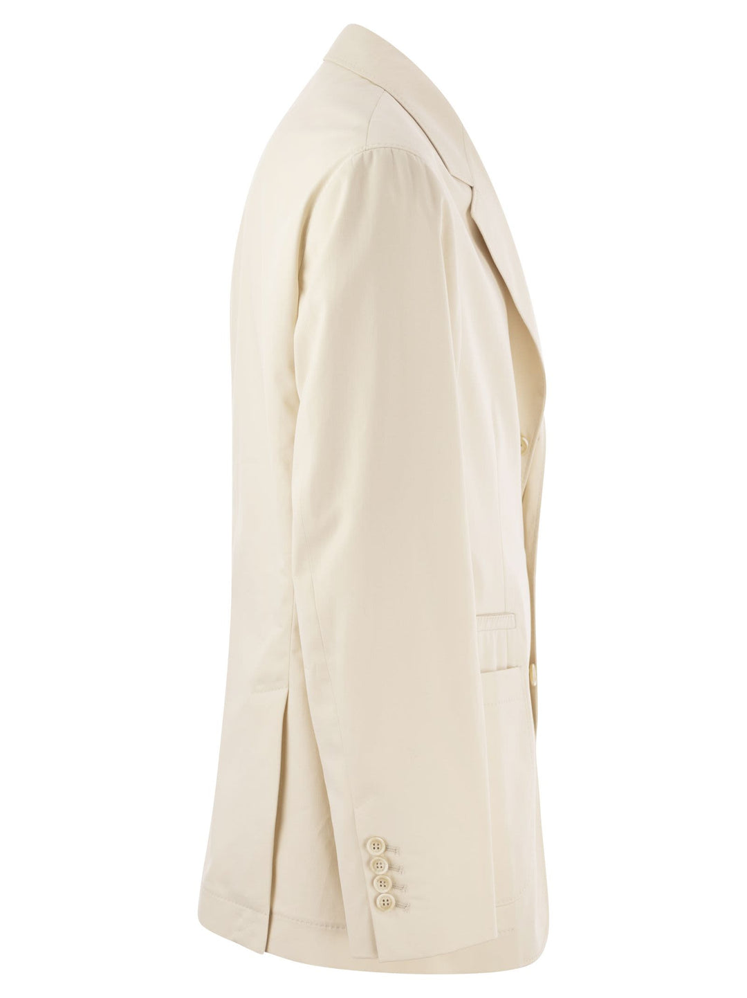 Brunello Cucinelli Men Cotton And Cashmere Deconstructed Jacket With Patch Pockets