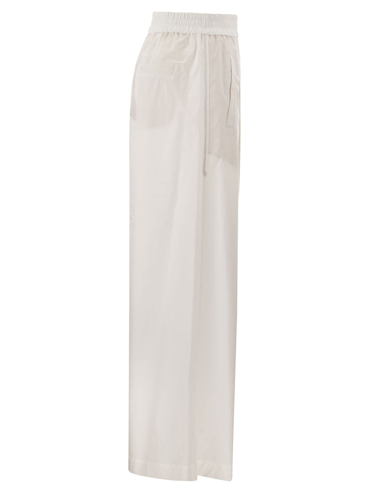 Brunello Cucinelli Women Relaxed Light Cotton Trousers
