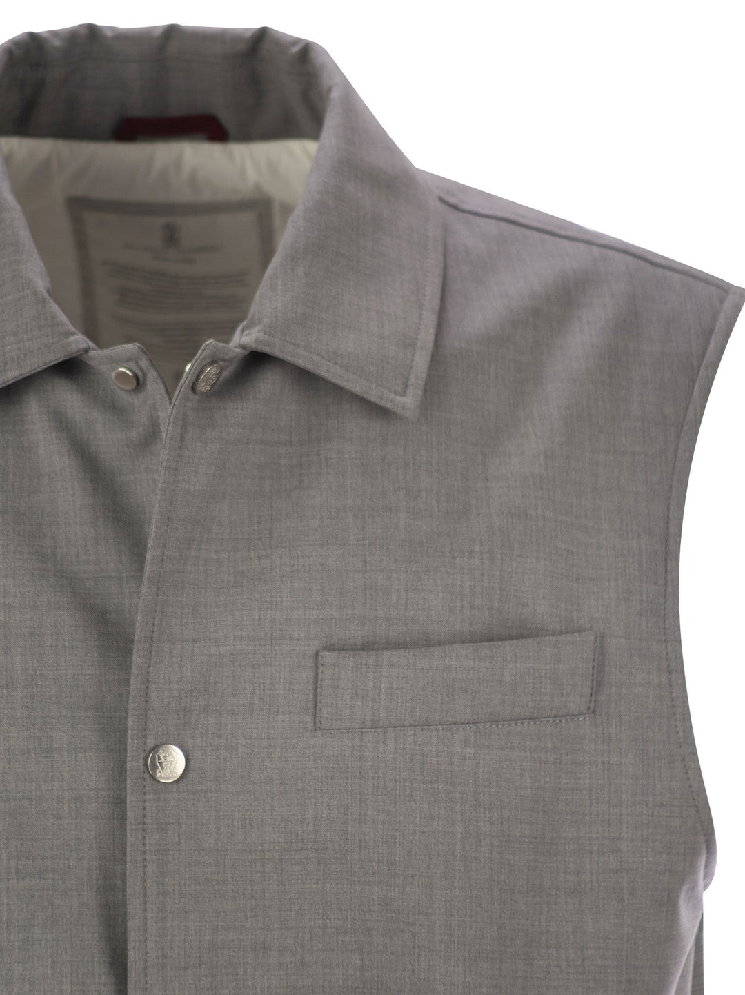 Brunello Cucinelli Men Sleeveless Jacket In Virgin Wool