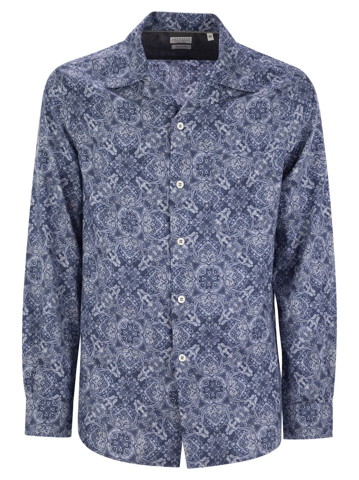Brunello Cucinelli Men Classic Easy Fit Cotton Shirt