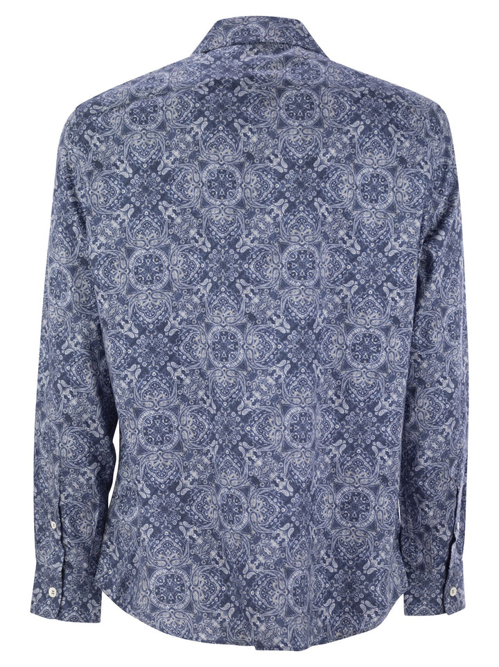 Brunello Cucinelli Men Classic Easy Fit Cotton Shirt