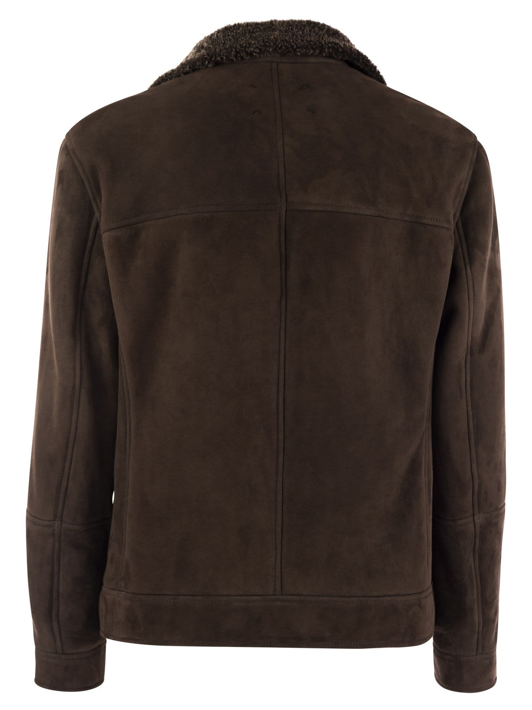 Brunello Cucinelli Men Double-Breasted Shearling Outerwear