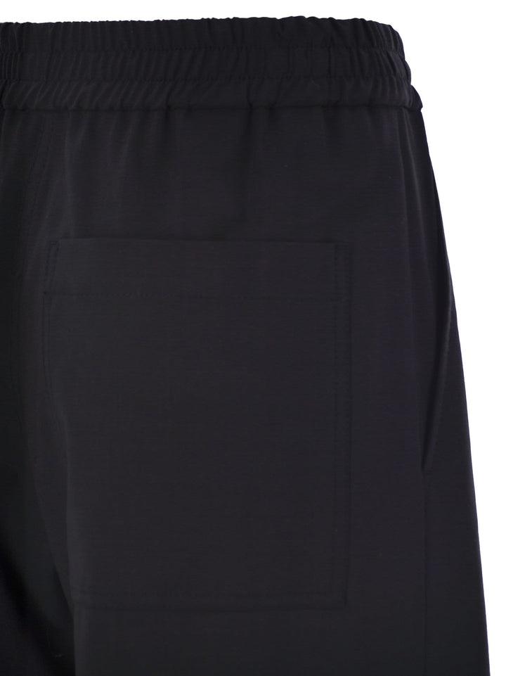 Brunello Cucinelli Women Tropical Luxury Wool Loose Trousers