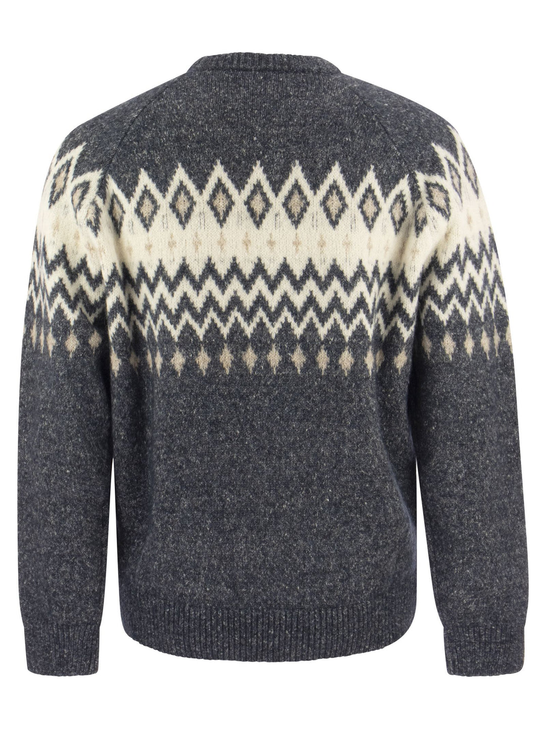 Brunello Cucinelli Men Icelandic Jacquard Buttoned Sweater In Alpaca, Cotton And Wool