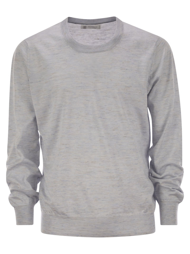 Brunello Cucinelli Men Lightweight Cashmere, Silk And Linen Jersey